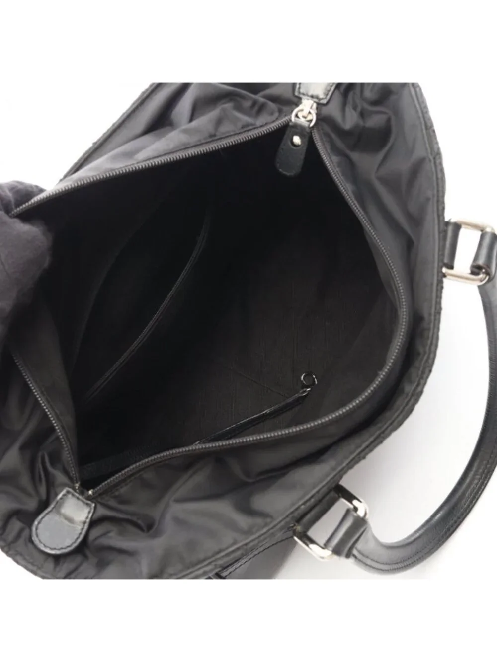 Chanel Tote Paris New York Line Black Nylon Leather New